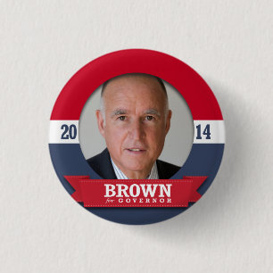 JERRY BROWN CAMPAIGN 1 INCH ROUND BUTTON
