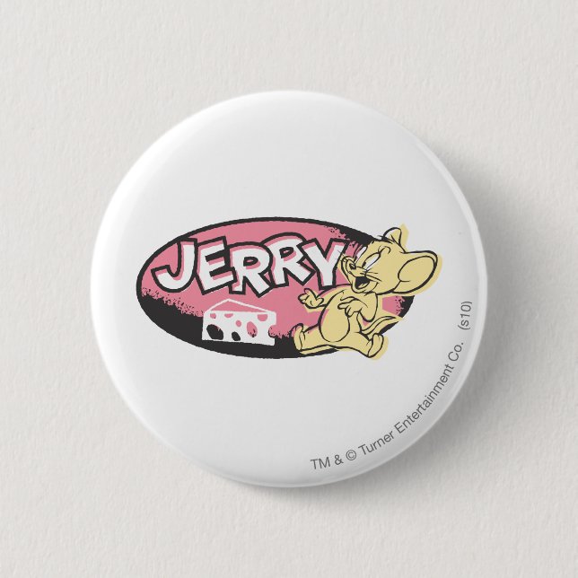 Jerry Cheese Logo 2 Inch Round Button (Front)