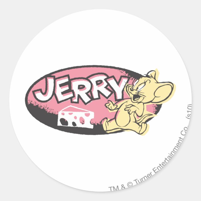 Jerry Cheese Logo Classic Round Sticker (Front)
