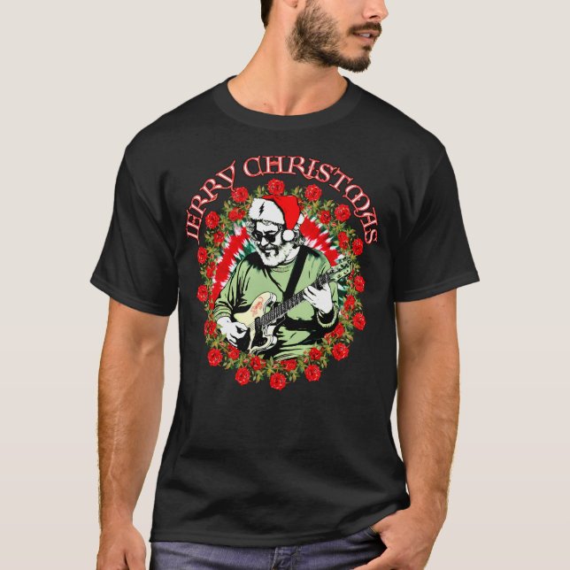 Jerry Christmas Roses Wreath T-Shirt (Front)