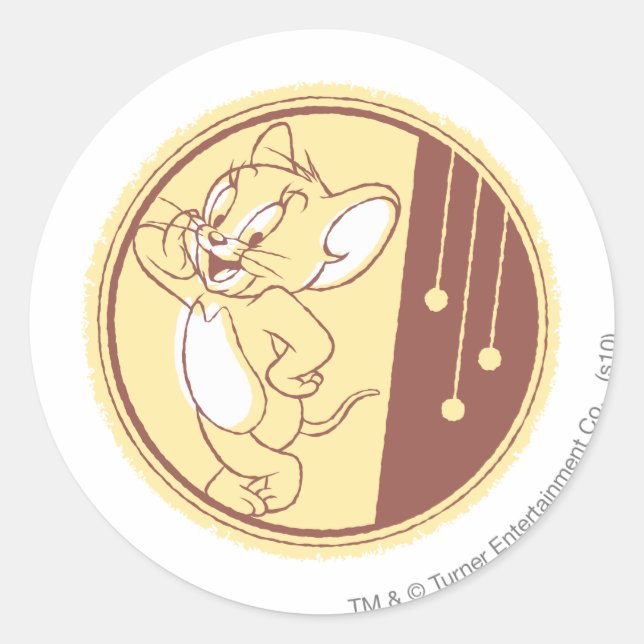 Jerry In Circle Classic Round Sticker (Front)