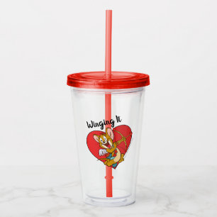 Jerry Mouse Dressed as Valentine Cupid Acrylic Tumbler