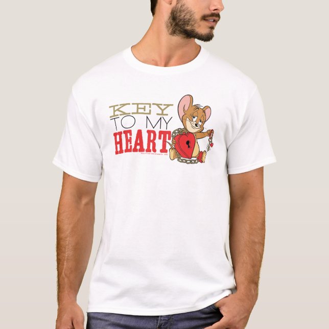 Jerry Mouse "Key To My Heart" Valentine T-Shirt (Front)