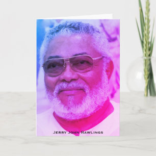 Jerry Rawlings, J.J. Rawlings, President of Ghana Card