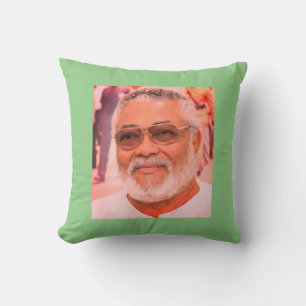 Jerry Rawlings, J.J. Rawlings, President of Ghana Throw Pillow