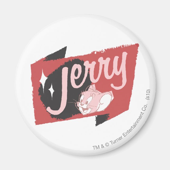 Jerry Red and Black Logo Magnet (Front)