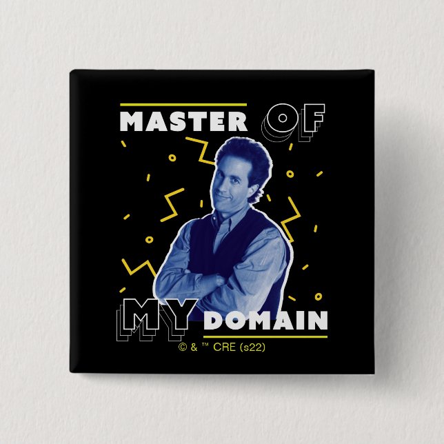 Jerry Seinfeld | Master of My Domain 2 Inch Square Button (Front)