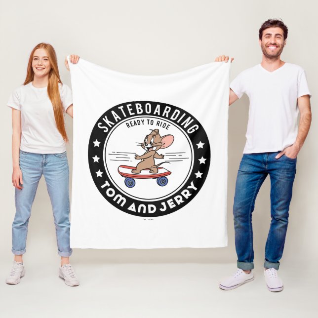 Jerry Skateboarding - Ready To Ride Fleece Blanket (In Situ)