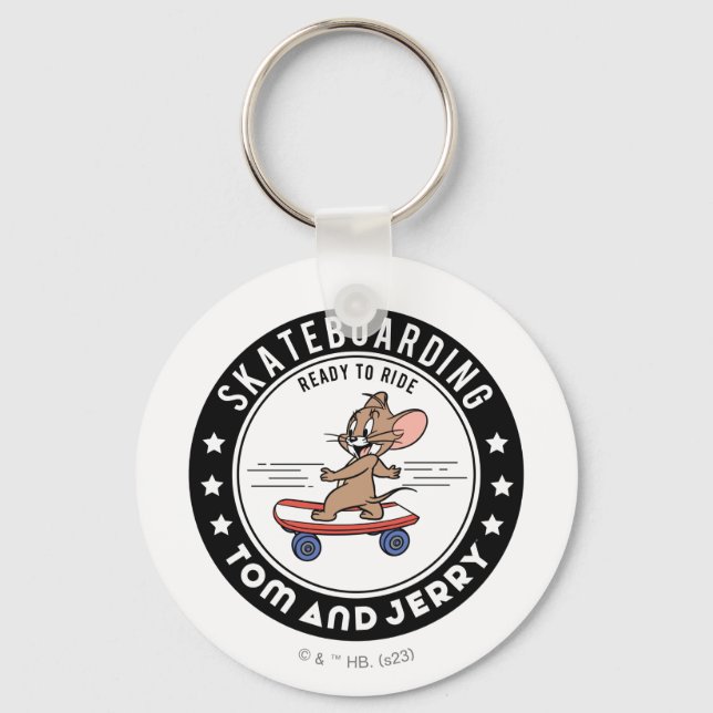 Jerry Skateboarding - Ready To Ride Keychain (Front)
