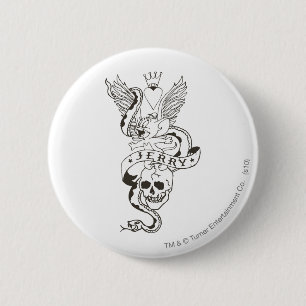 Jerry Twisted Tattoo 1 2 Inch Round Button