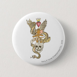 Jerry Twisted Tattoo 2 Inch Round Button