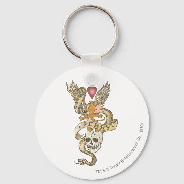 Jerry Twisted Tattoo 2 Keychain (Front)