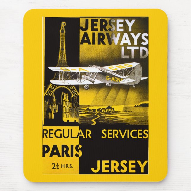 Jersey Airways Mouse Pad (Front)
