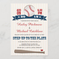 Jersey Baseball Thème Mariage Invitations
