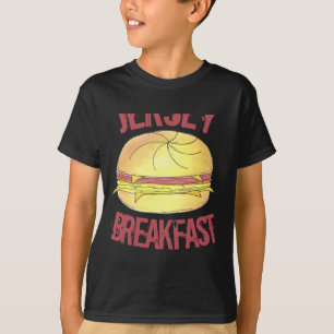 Jersey Breakfast Pork Roll Egg Illustration T-Shirt