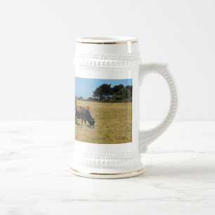 Jersey calves and young bull beer stein