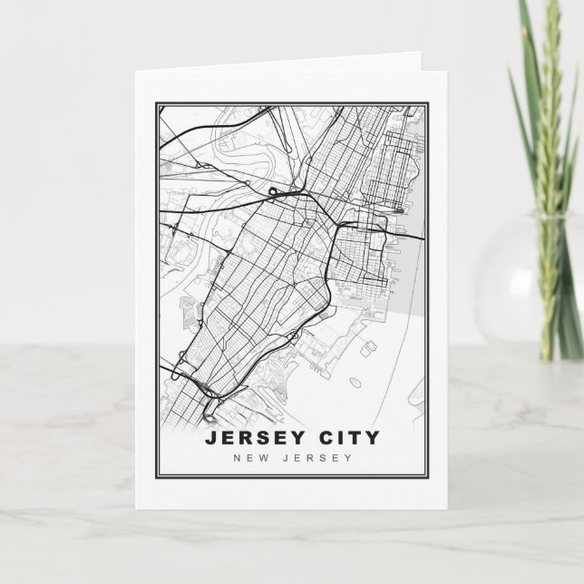 Jersey City Map Card (Front)