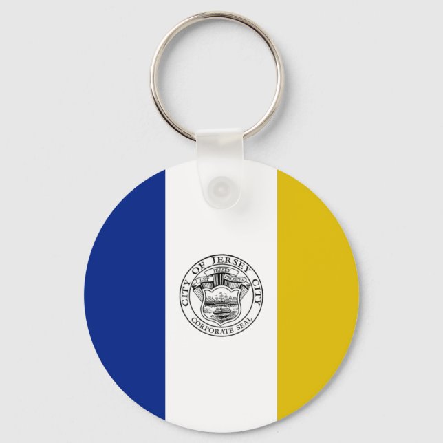 Jersey City (New Jersey) City flag Keychain (Front)