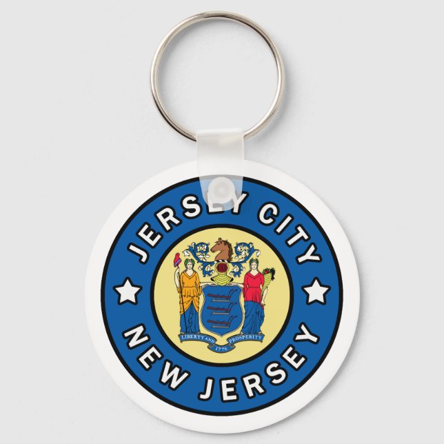Jersey City New Jersey Keychain (Front)