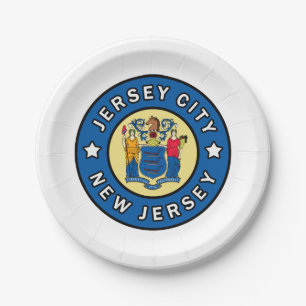 Jersey City New Jersey Paper Plate