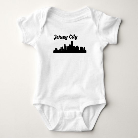 Jersey City NJ Skyline Baby Bodysuit