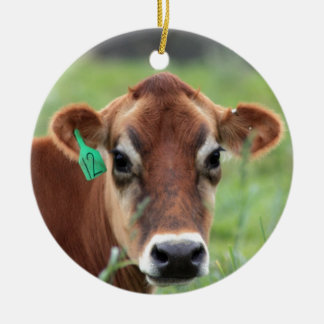 Jersey Cow Ceramic Ornament