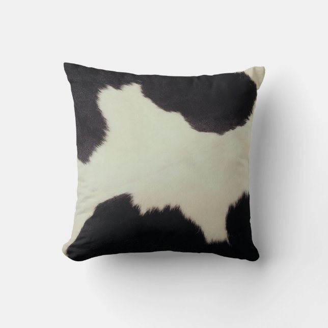 Jersey Cow Hide Throw Pillow (Front)