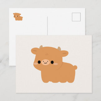 Jersey Cow Holiday Postcard