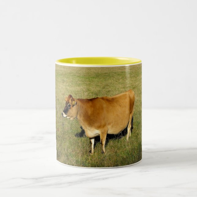 Jersey cow in St John Two-Tone Coffee Mug (Center)