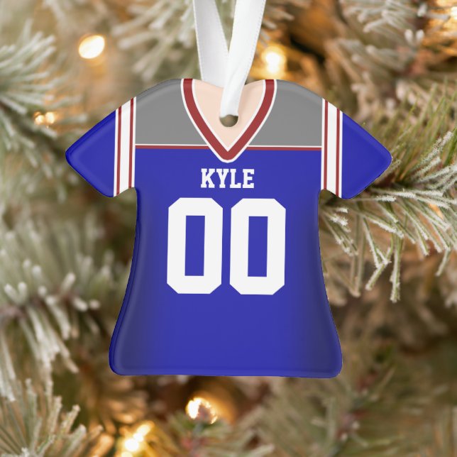 Jersey de football bleu/argent/rouge (Arbre)