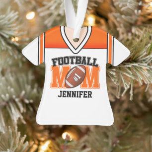 Jersey de maman de football blanc/orange/noir