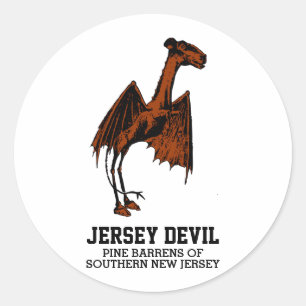 Jersey Devil Creature Cryptid Customizable  Classic Round Sticker