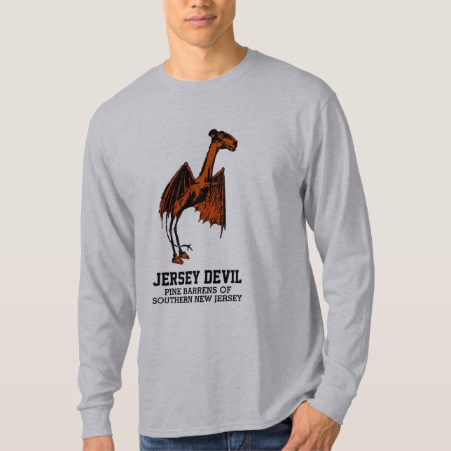 Jersey Devil Creature Cryptid Customizable Text T- T-Shirt (Front)
