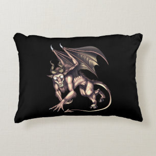 Jersey Devil Cryptid Creature Accent Pillow