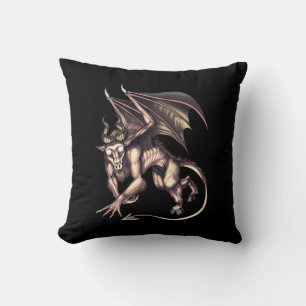 Jersey Devil Cryptid Creature Throw Pillow