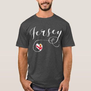 Jersey Flag Heart, Channel Islands T-Shirt