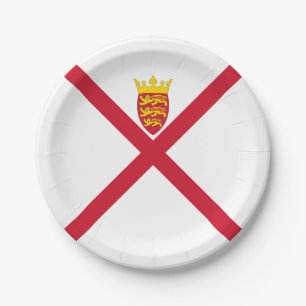 Jersey Flag Paper Plate