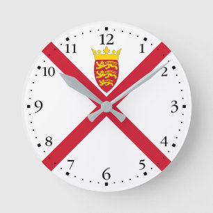 Jersey Flag Round Clock