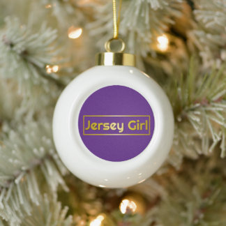 Jersey Girl Ceramic Ball Christmas Ornament