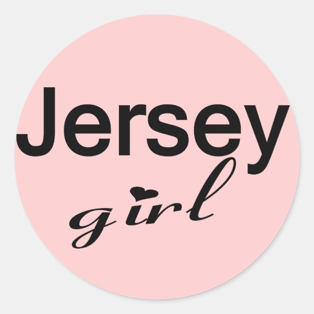 Jersey Girl Classic Round Sticker (Front)