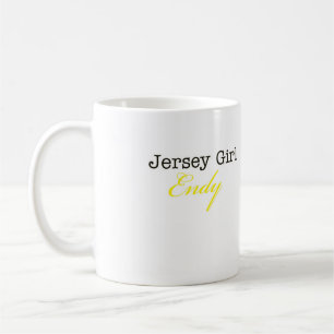 JERSEY GIRL ENDY COFFEE MUG - WHITE