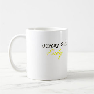 JERSEY GIRL ENDY COFFEE MUG - WHITE