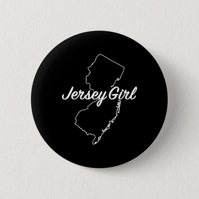 Jersey Girl New Jersey  2 Inch Round Button (Front)