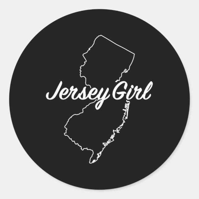 Jersey Girl New Jersey  Classic Round Sticker (Front)
