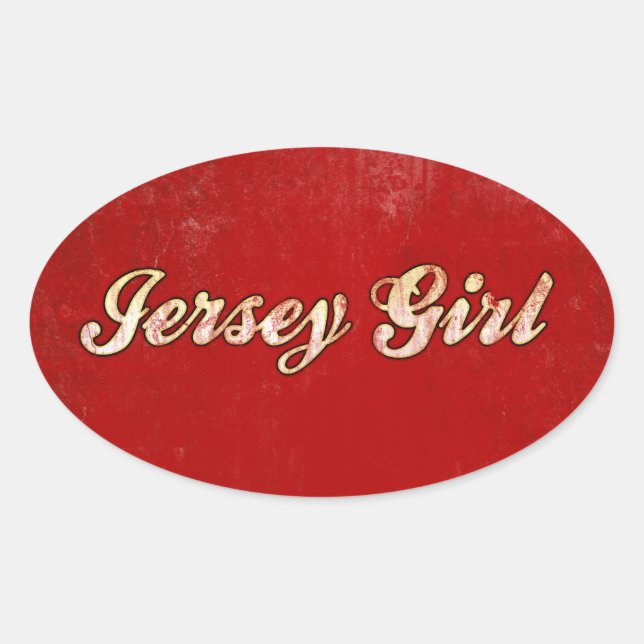 Jersey Girl Oval Sticker (Front)