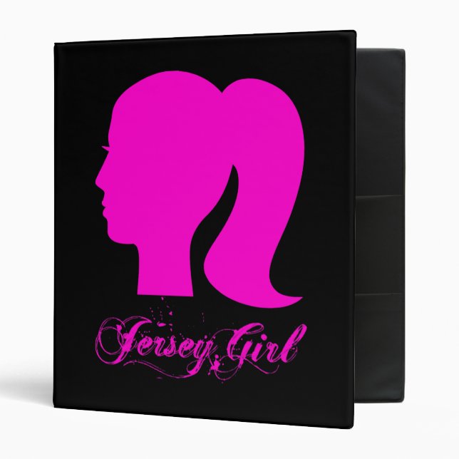 Jersey Girl Pink & Black Binder (Front/Inside)