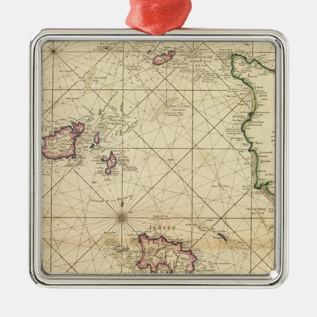 Jersey, Guernsey Metal Ornament (Front)