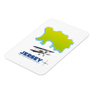 Jersey map. magnet