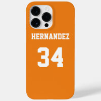 Jersey Name Number Orange and White