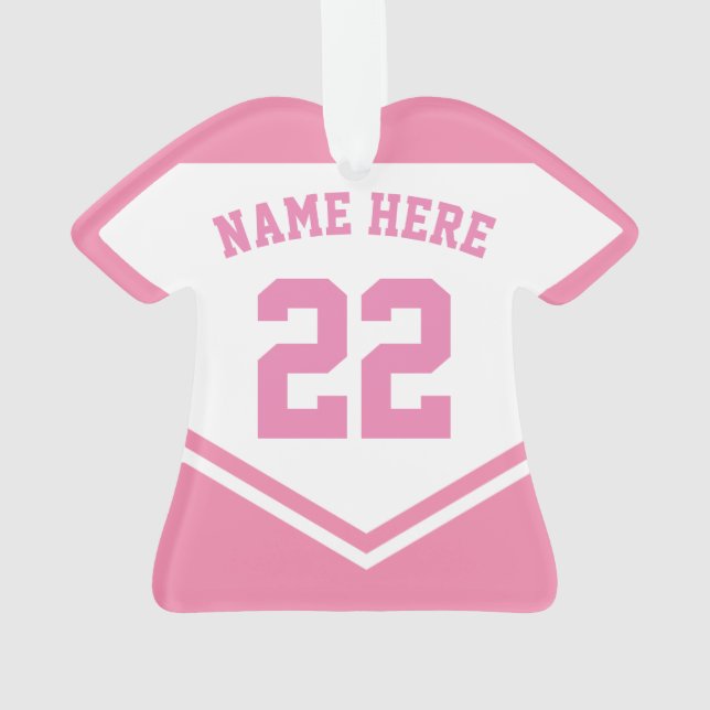 Jersey Name Number Ornament Template, Football (Back)